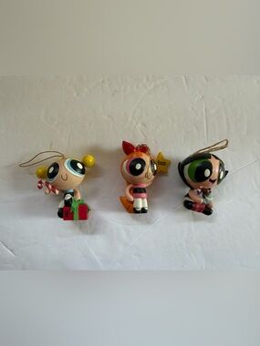 Vintage Cartoon Network Power Puff Girls Christmas Ornaments  2000
